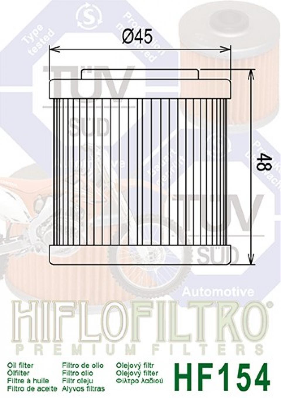 Filtre à huile Hiflo Filtro pour Moto Husqvarna 250 TC 2002-2007 HF154 / 800081675 Neuf