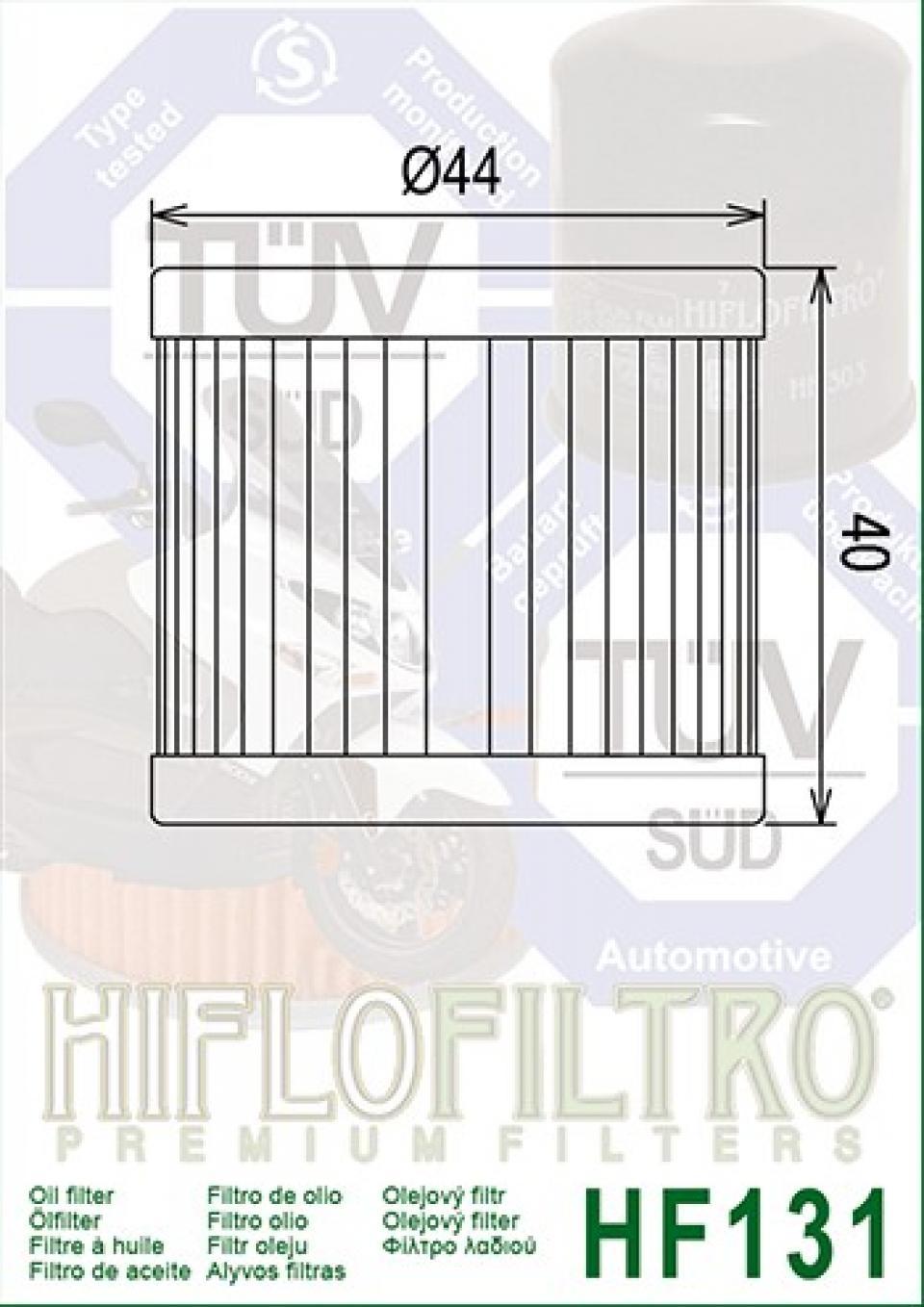 Filtre à huile Hiflofiltro pour Scooter Hyosung 125 Exceed 2002 à 2005 Neuf