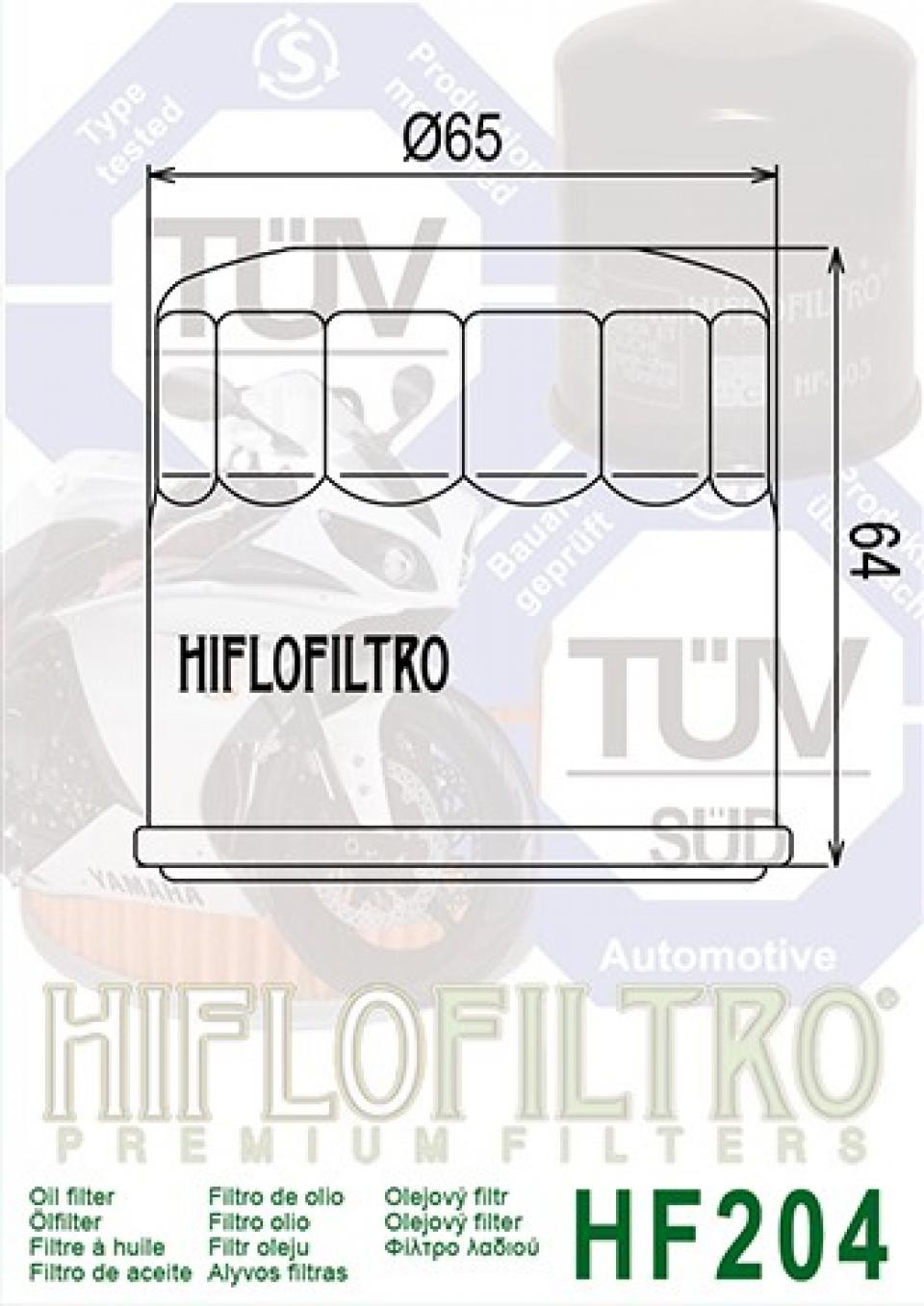 Filtre à huile Hiflofiltro pour Moto Suzuki 1600 Marauder 2004 à 2005 HF204 Neuf