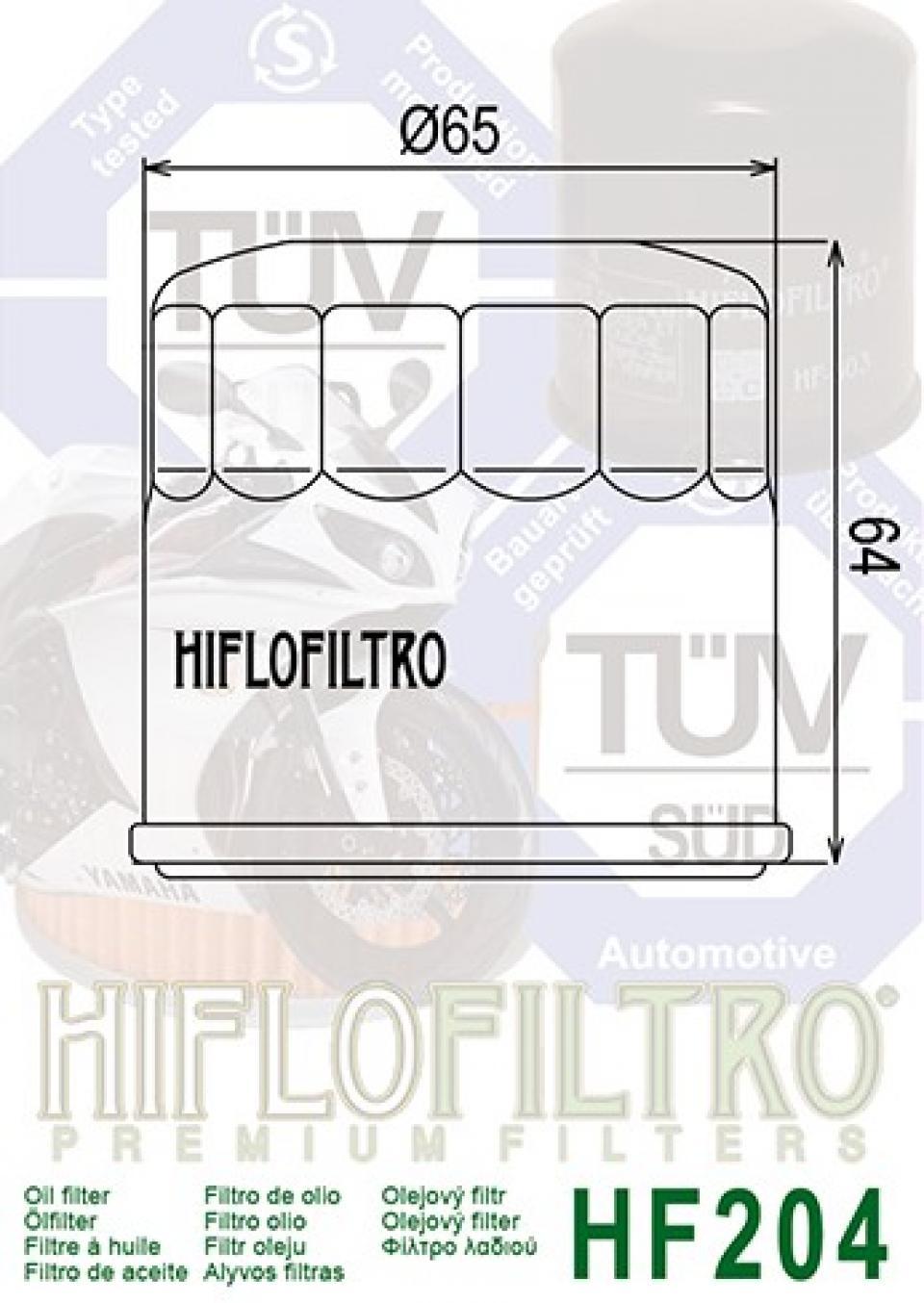 Filtre à huile Hiflofiltro pour Moto Honda 1800 Vtx C 2002 à 2008 Neuf