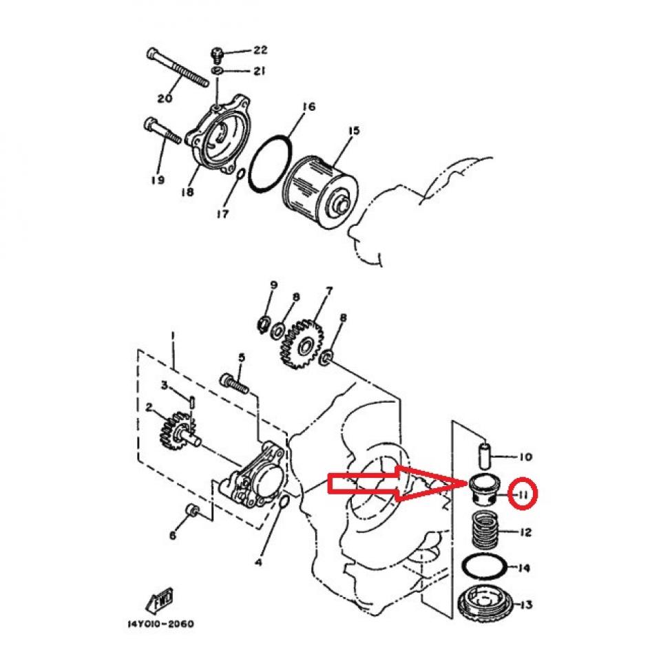 Filtre à huile origine pour Scooter Yamaha 125 X-Max 2014 à 2017 51Y134110000 Neuf