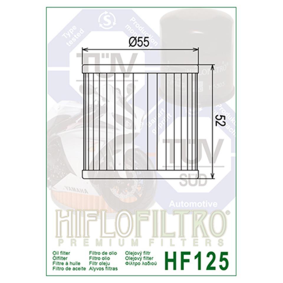 Filtre à huile Hiflofiltro pour Moto Kawasaki 250 Z 1978 à 1981 HF125 Neuf