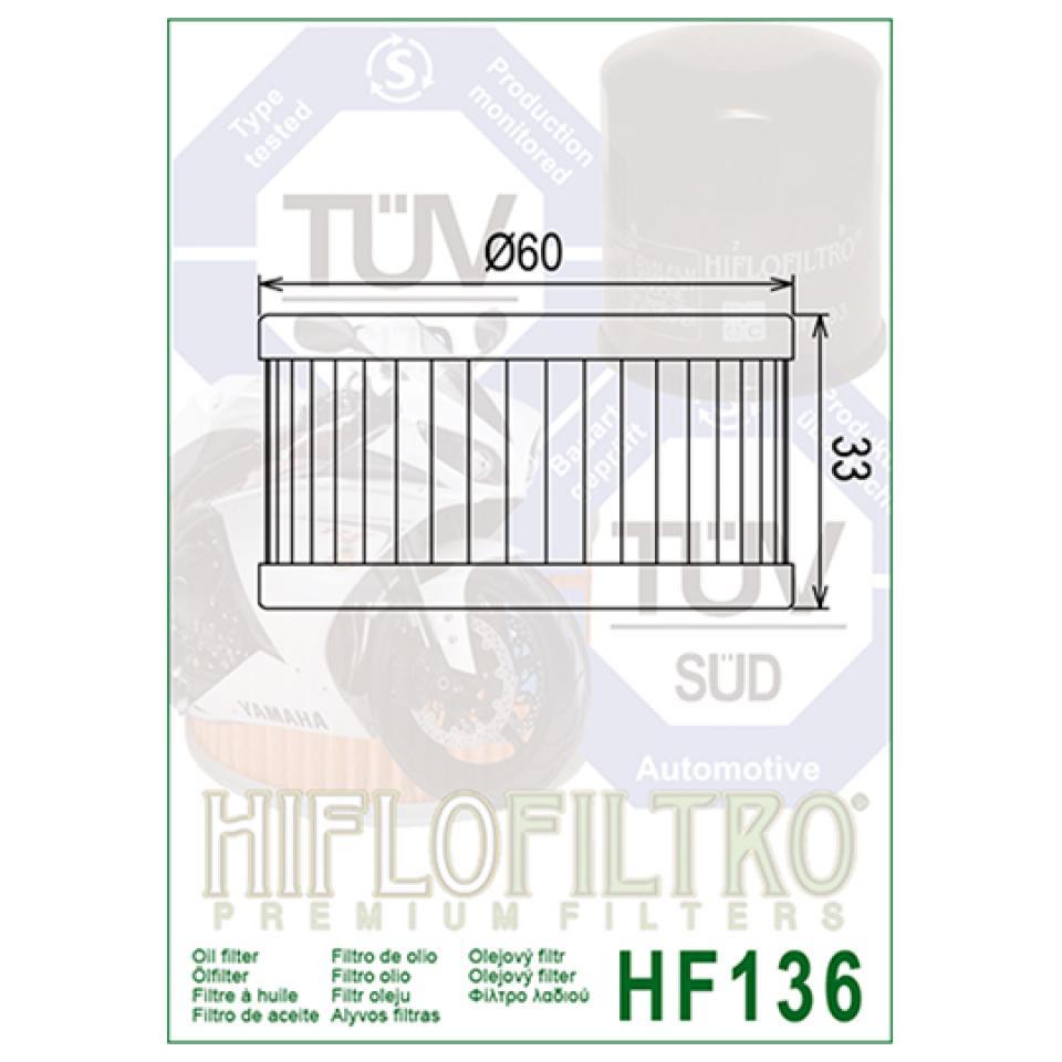 Filtre à huile Hiflofiltro pour Moto Beta 350 Motard 4.0 2003 à 2016 Neuf