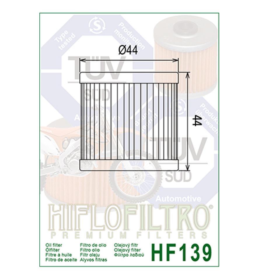 Filtre à huile Hiflofiltro pour Moto Suzuki 400 Dr-Z E 2000 à 2007 Neuf