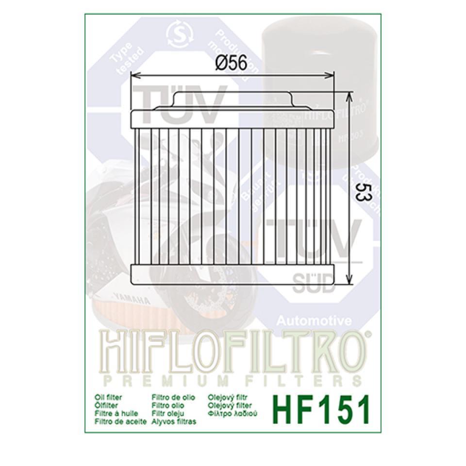Filtre à huile Hiflofiltro pour Moto Aprilia 650 Pegaso 1993 à 1999 Neuf