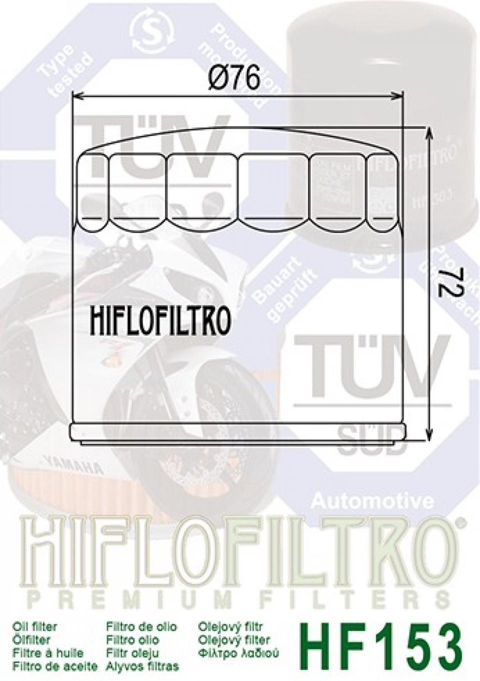 Filtre à huile Hiflofiltro pour Moto Ducati 1198 Diavel 2011 à 2016 HF153 Neuf