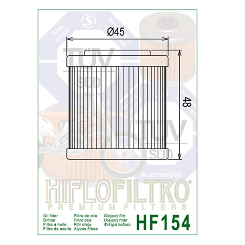 Filtre à huile Hiflofiltro pour Moto Husqvarna 250 SMR 2007 HF154 Neuf