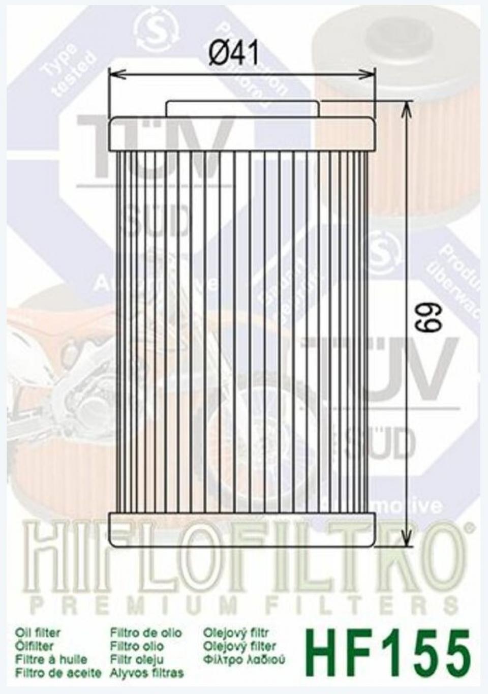 Filtre à huile Hiflofiltro pour Moto Husaberg 450 FE 2004 à 2013 Neuf