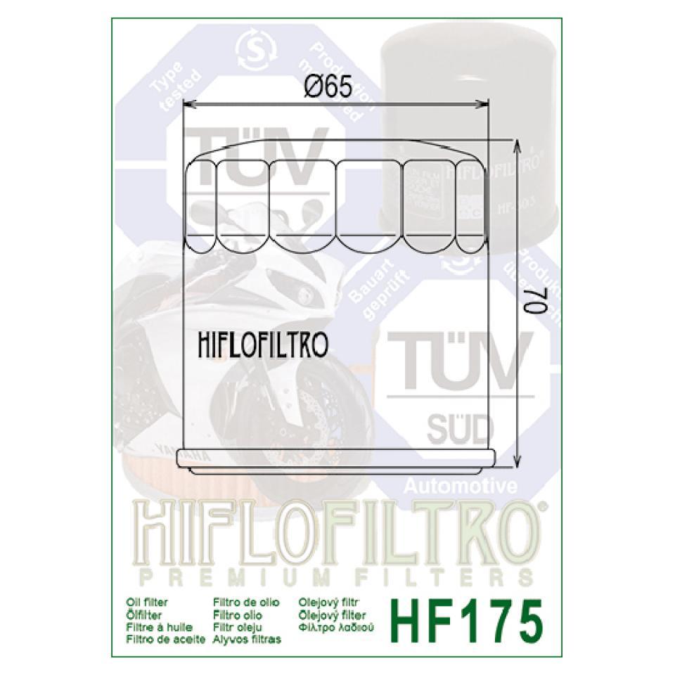 Filtre à huile Hiflofiltro pour Moto Harley Davidson 750 Xg Street 2015 à 2020 HF175 Neuf