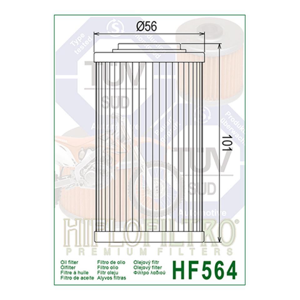 Filtre à huile Hiflofiltro pour Moto Buell 1125 R 2009 à 2010 HF564 Neuf