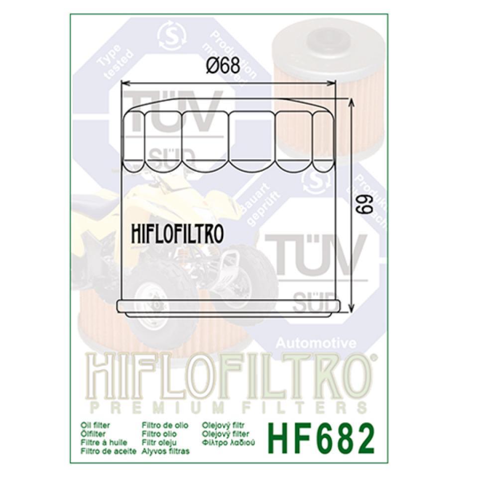 Filtre à huile Hiflofiltro pour Quad Hyosung 450 TE 2008 à 2011 HF682 Neuf