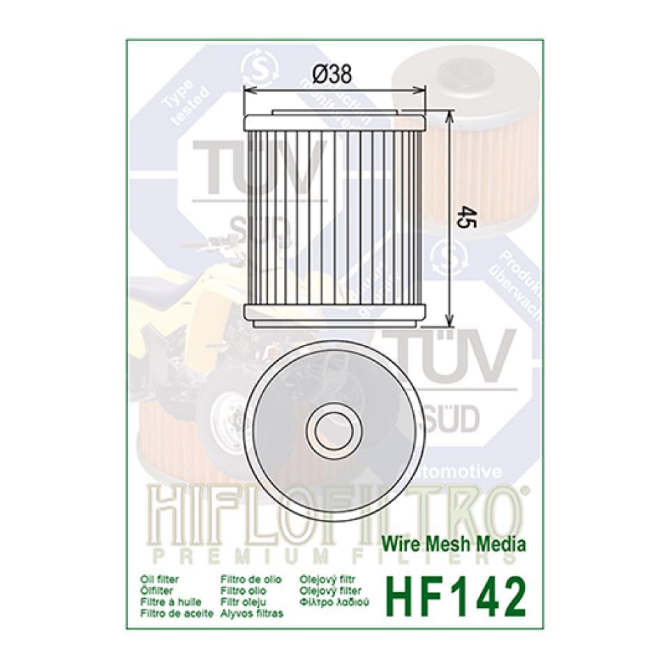 Filtre à huile Hiflofiltro pour Quad Yamaha 400 YFM 1993 à 2012 Neuf