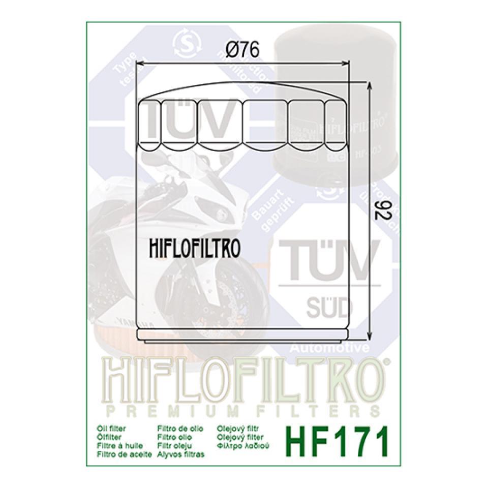 Filtre à huile Hiflofiltro pour Moto Buell 1200 M2 cyclone 1997 à 2002 HF171C Neuf