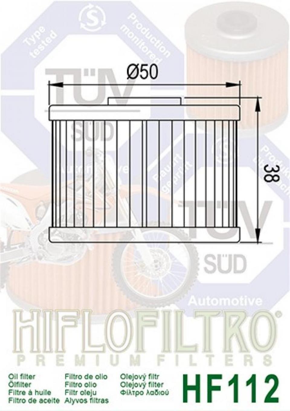 Filtre à huile Hiflo Filtro pour Quad Polaris 500 Outlaw 2006-2007 HF112 Neuf