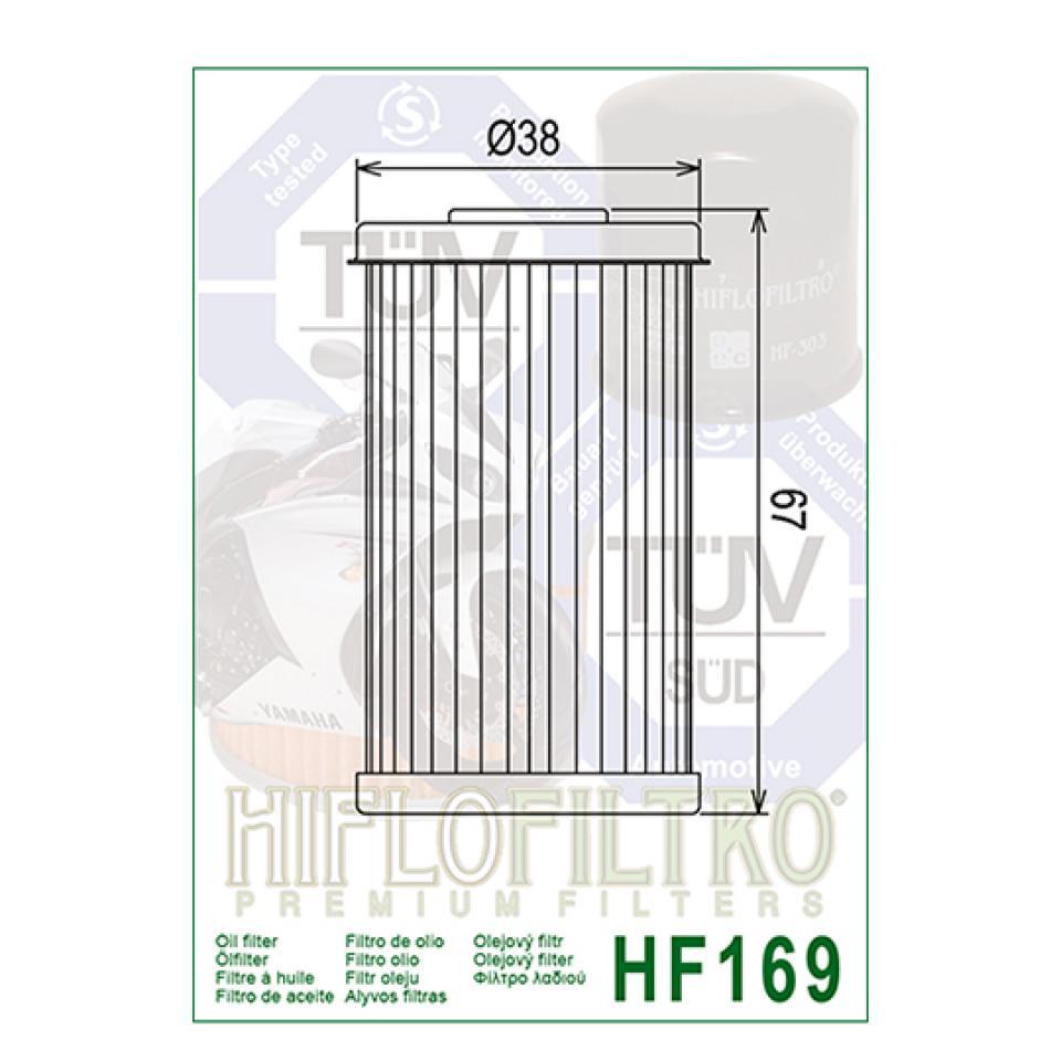 Filtre à huile Hiflofiltro pour Moto Daelim 125 VT 2000 à 2008 HF169 Neuf