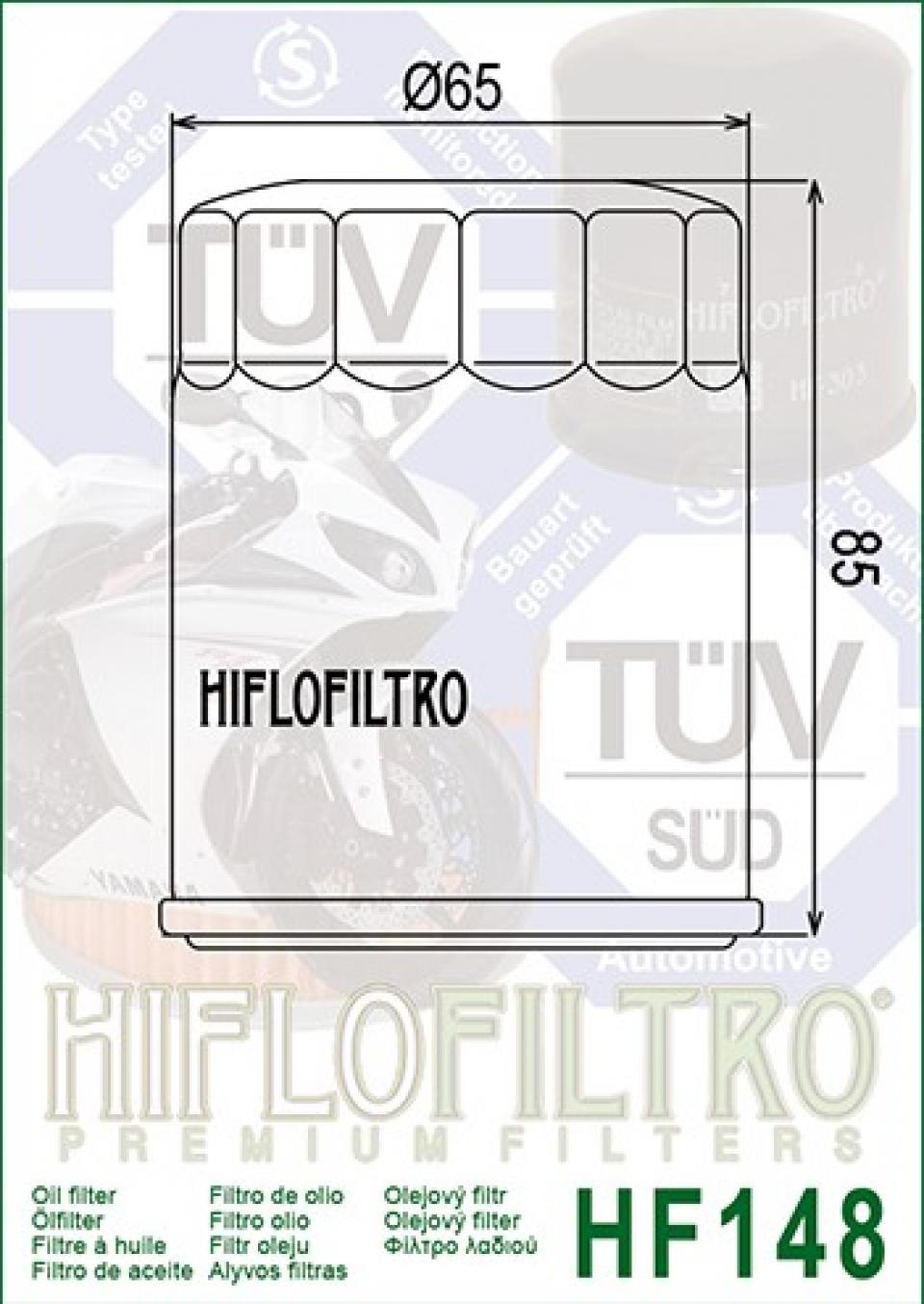 Filtre à huile Hiflofiltro pour Moto Yamaha 1300 Fjr A/As 2010 à 2012 Neuf