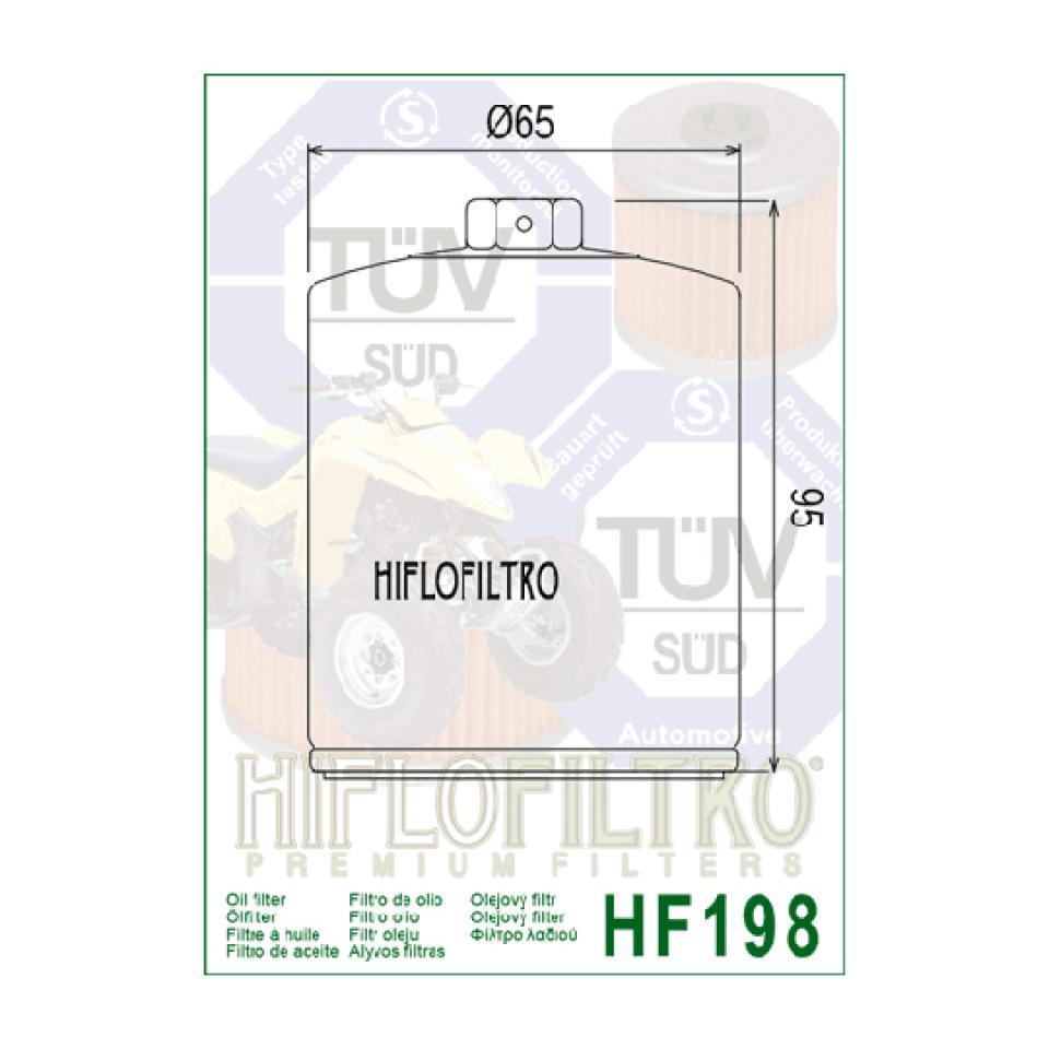 Filtre à huile Hiflofiltro pour Moto Victory 1500 King Pin 2004 à 2012 HF198 Neuf