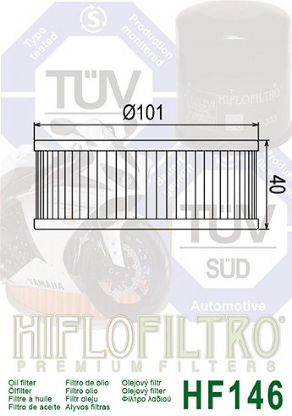 Filtre à huile Hiflo Filtro pour Moto Yamaha 850 XS 1980-1982 HF146 Neuf