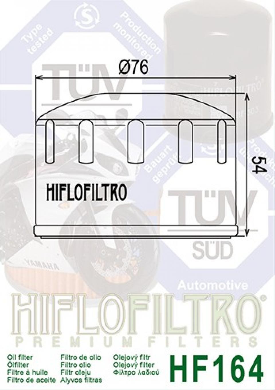 Filtre à huile Hiflofiltro pour Moto BMW 1200 HP2 Enduro 2006 à 2009 HF164 Neuf