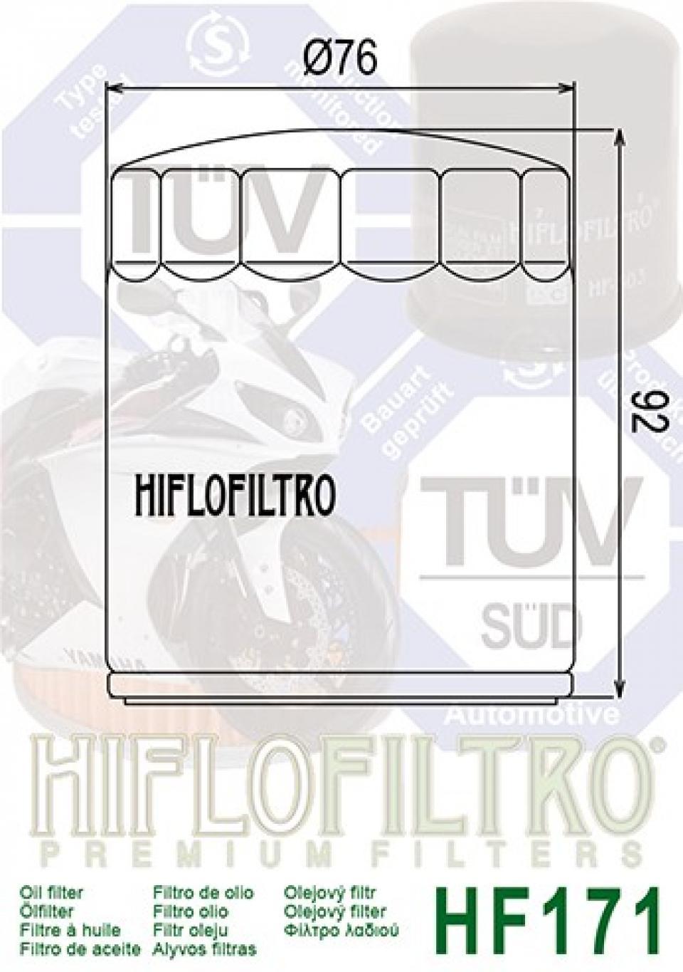 Filtre à huile Hiflofiltro pour Moto Buell 1200 M2 cyclone 1997 à 2002 HF171C / 63731-99 /A 63798-99 Neuf