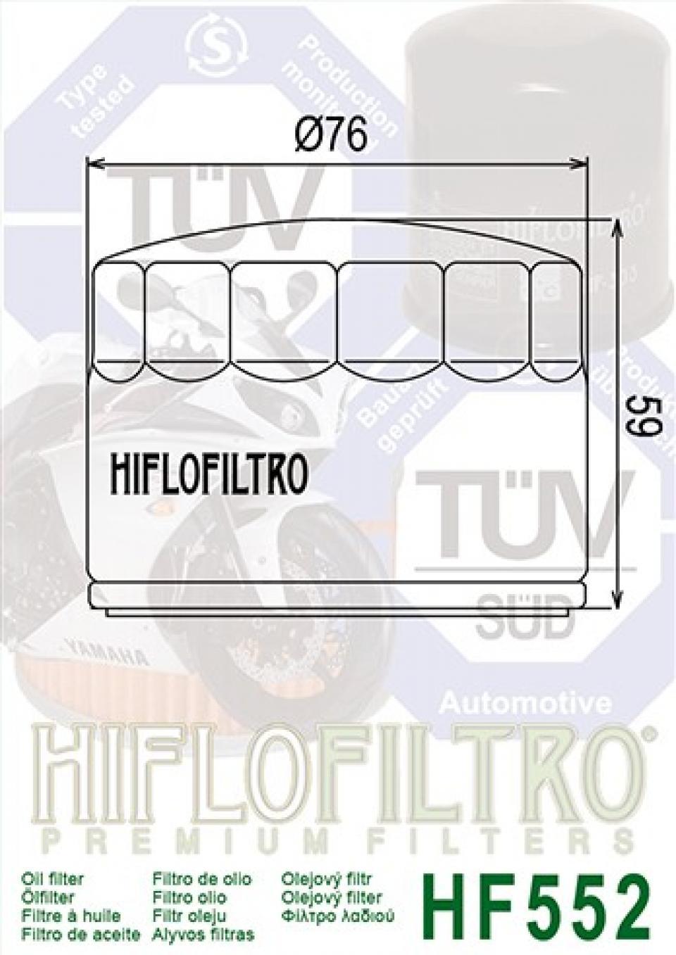 Filtre à huile Hiflo Filtro pour Moto pour Moto GUZZI 1000 Sp I/Ii/Iii 1978-1994 HF552 Neuf