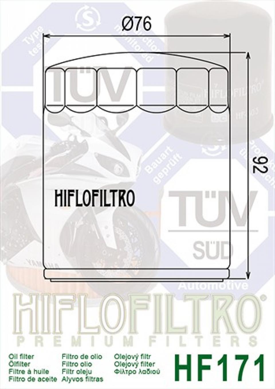 Filtre à huile Hiflo Filtro pour Moto Buell 1000 S1 1997-2002 HF171B Neuf