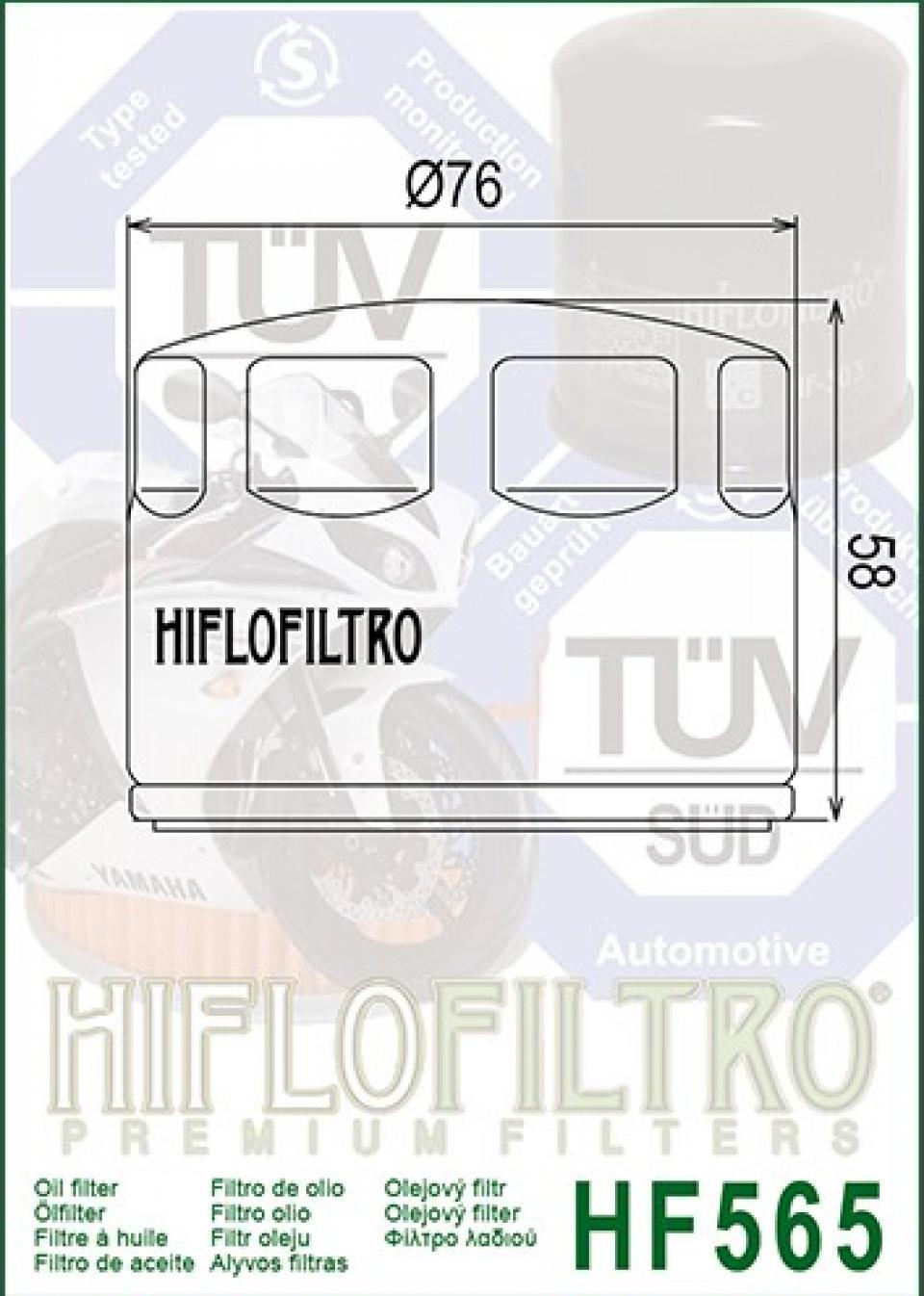 Filtre à huile Hiflo Filtro pour Scooter Aprilia 850 SRV 2012-2016 HF565 Neuf
