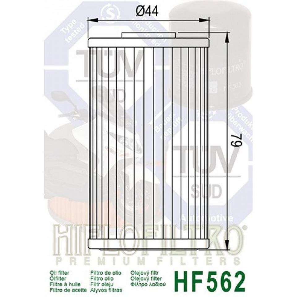 Filtre à huile Hiflofiltro pour Scooter Kymco 125 G-Dink 2012 à 2017 Neuf