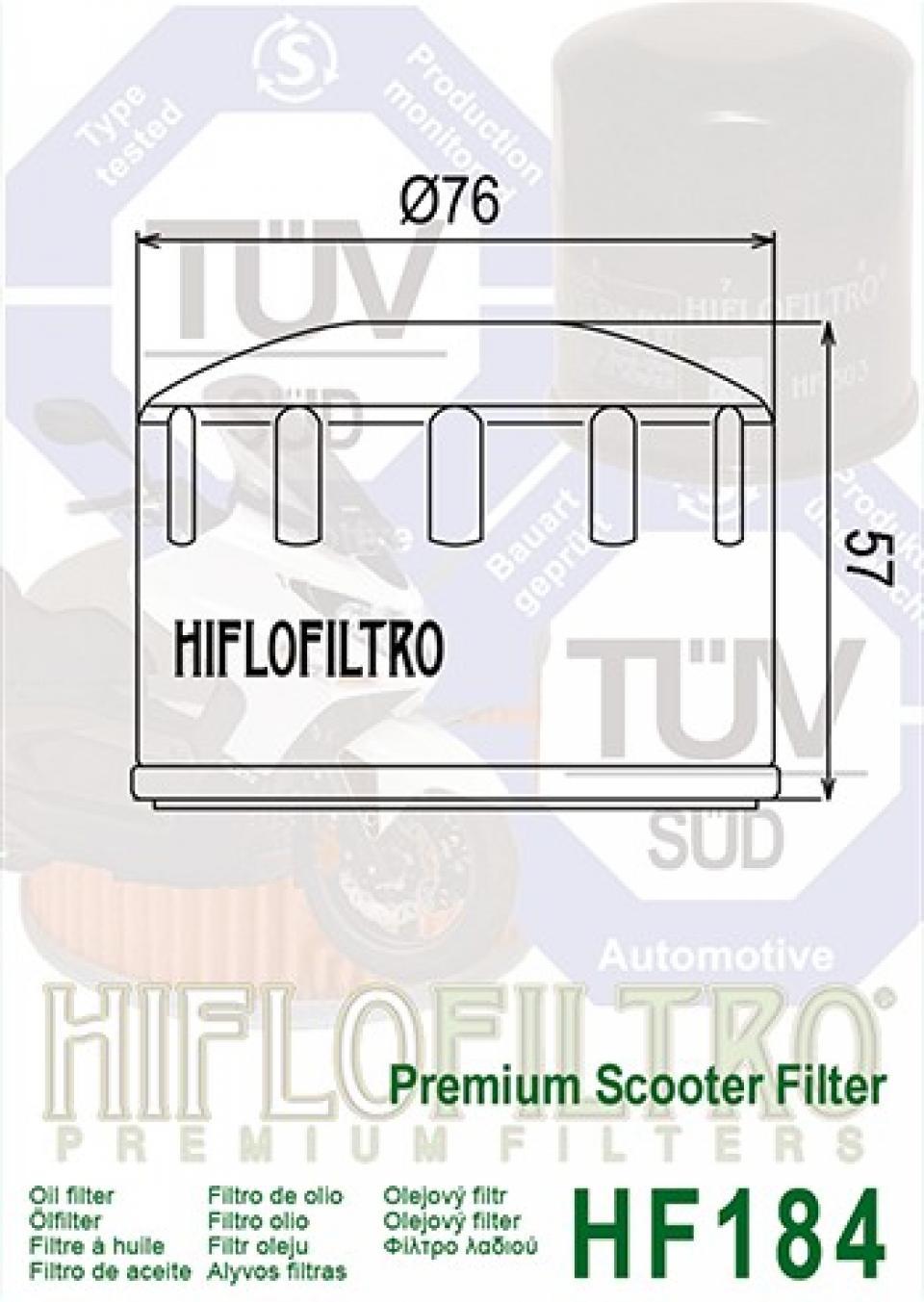 Filtre à huile Hiflofiltro pour Scooter Aprilia 400 Atlantic Sprint 2005 à 2008 Neuf