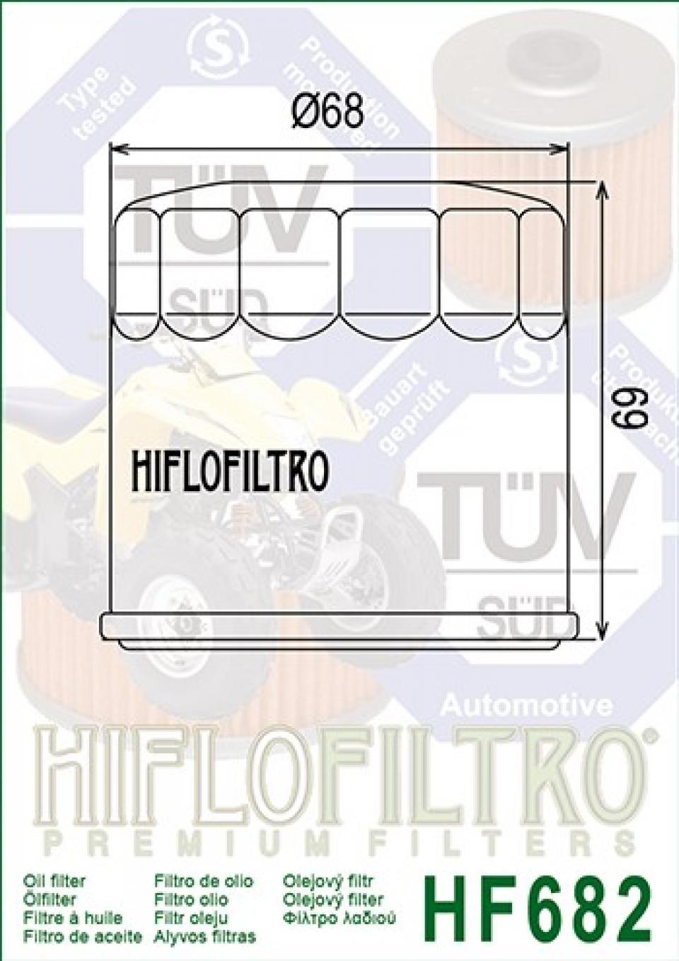 Filtre à huile Hiflofiltro pour Quad Hyosung 650 TE 2008 à 2011 HF682 Neuf
