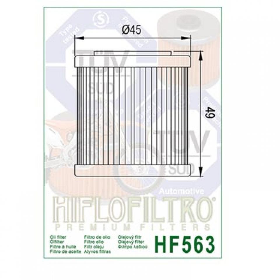 Filtre à huile Hiflofiltro pour Moto Aprilia 125 RS4 2011 à 2017 HF563 874081/9150166/8000B0593 Neuf