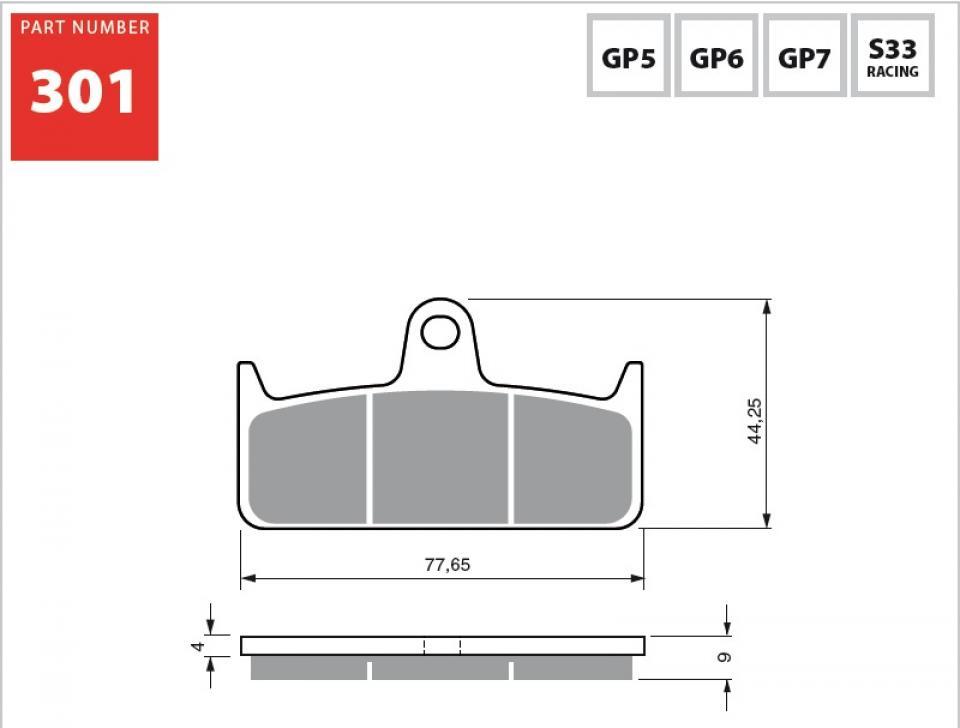 Plaquette de frein Gold Fren pour Moto Goldfren Etrier 4 Pistons Après 2011 AVG / Etrier monobloc CP005 Neuf