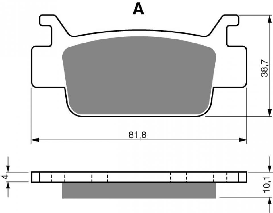 Plaquette de frein Gold Fren pour Quad Honda 500 TRX 2005 à 2011 AVG/AVD / FA5/FA6/FA7/FA8/FA9/FAA/FAB Neuf