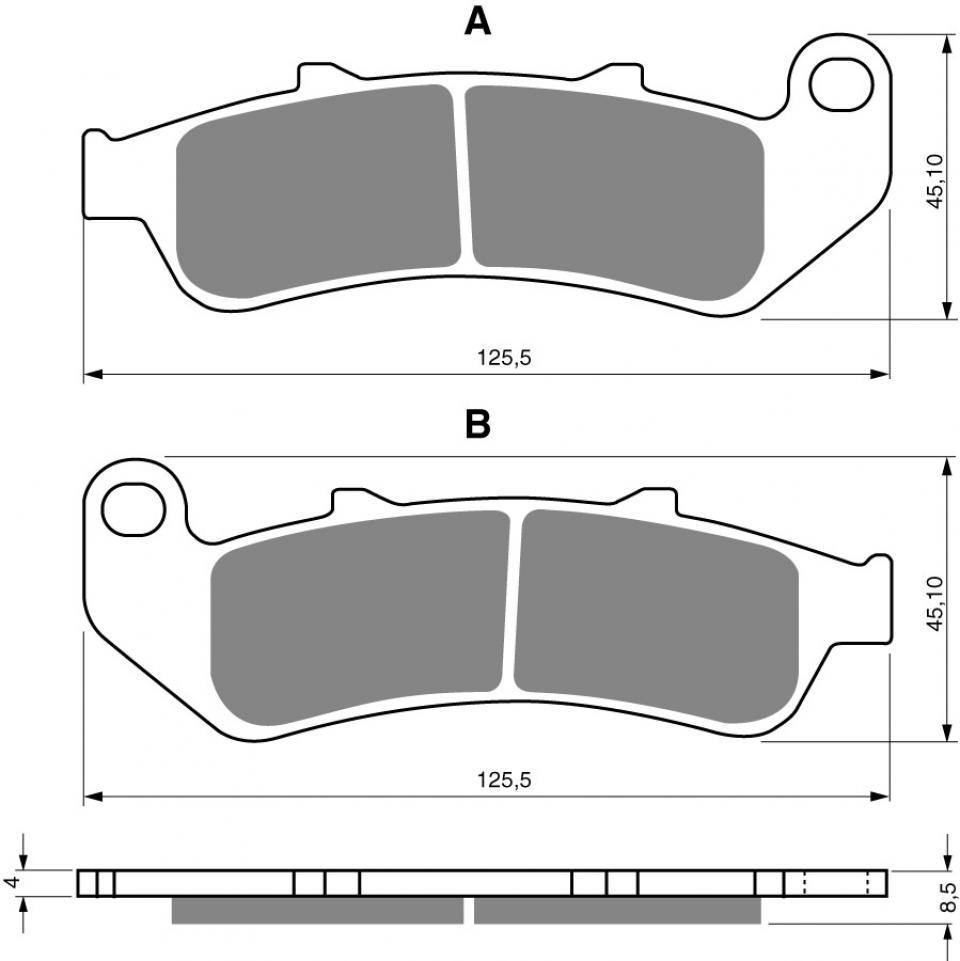 Plaquette de frein Gold Fren pour moto Honda 1000 CBR F 1993-2000 AVG / AVD / AR Neuf