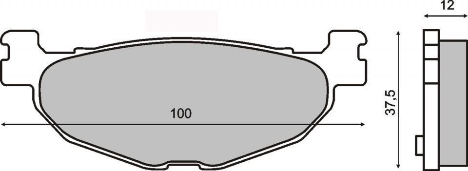 Plaquette de frein RMS pour Scooter Yamaha 400 Majesty 2009 à 2011 SH056/SH059 / AR Neuf