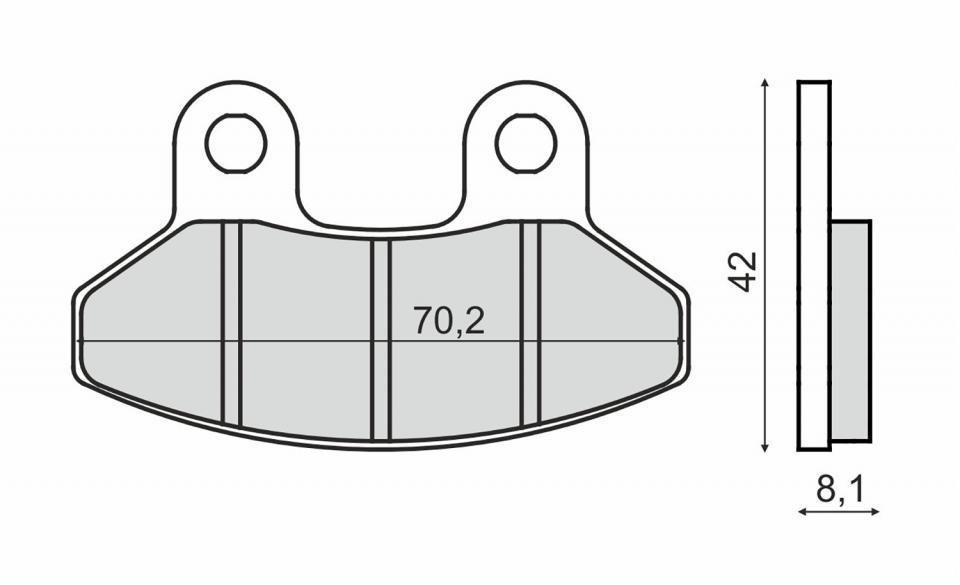 Plaquette de frein RMS pour Scooter Sym 150 Shark 2000 à 2001 HS15W-6 / AV Neuf