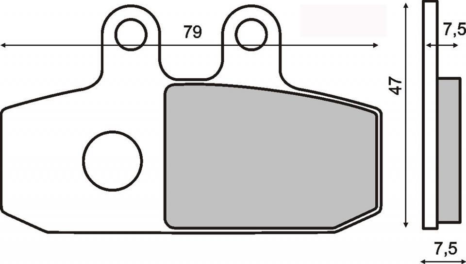 Plaquette de frein RMS pour Scooter Aprilia 500 Atlantic 2001 à 2004 PT00/VH00 / AV Neuf