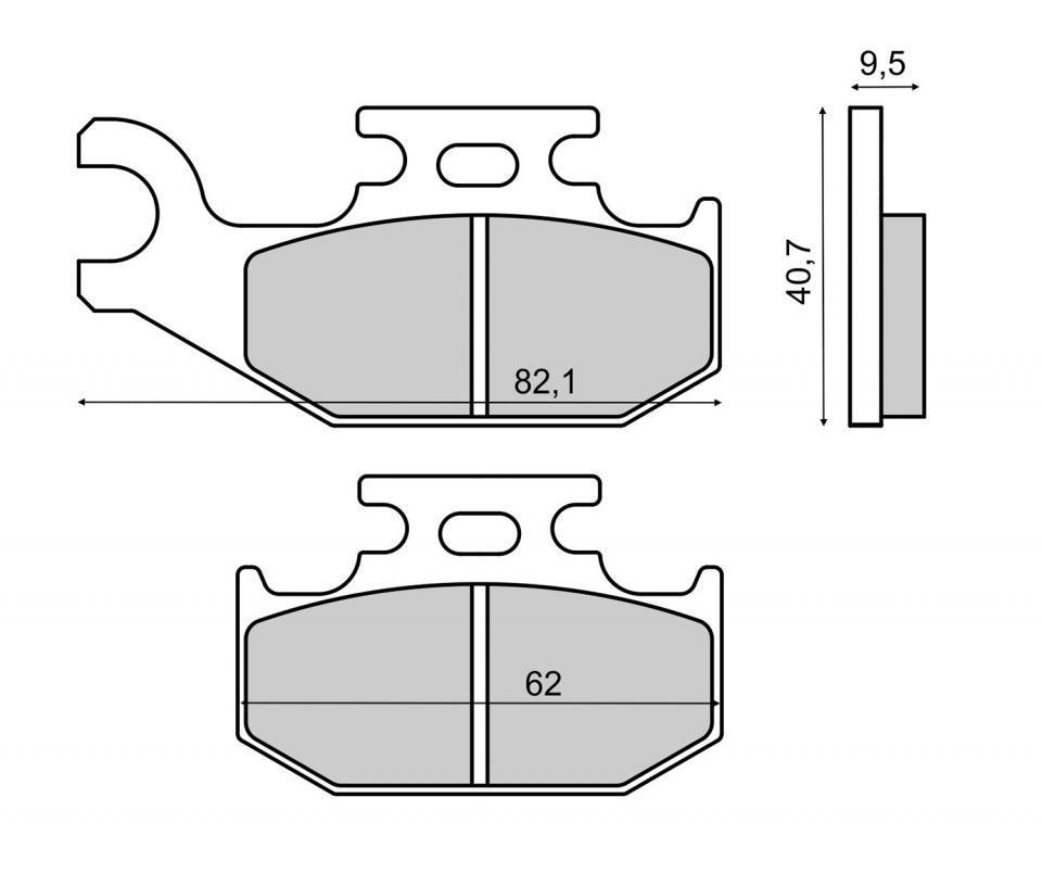 Plaquette de frein RMS pour Moto Kawasaki 450 KFX 2012 à 2014 SF450BBB / AV Neuf