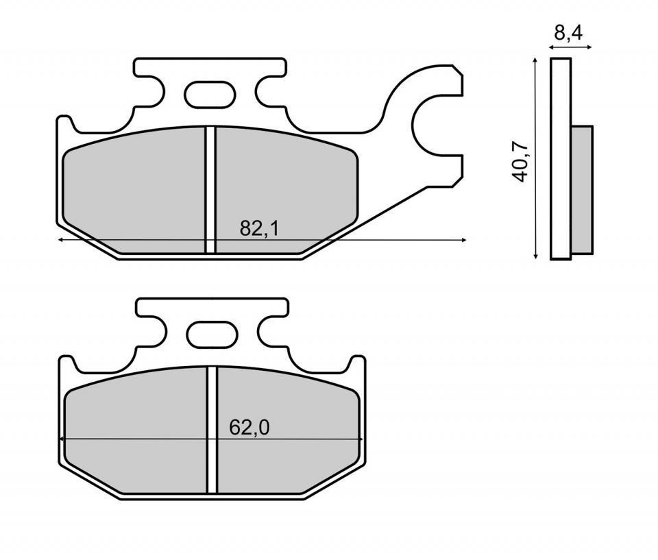 Plaquette de frein RMS pour Quad Suzuki 700 Kingquad 2006 à 2007 AP41A / AV Neuf