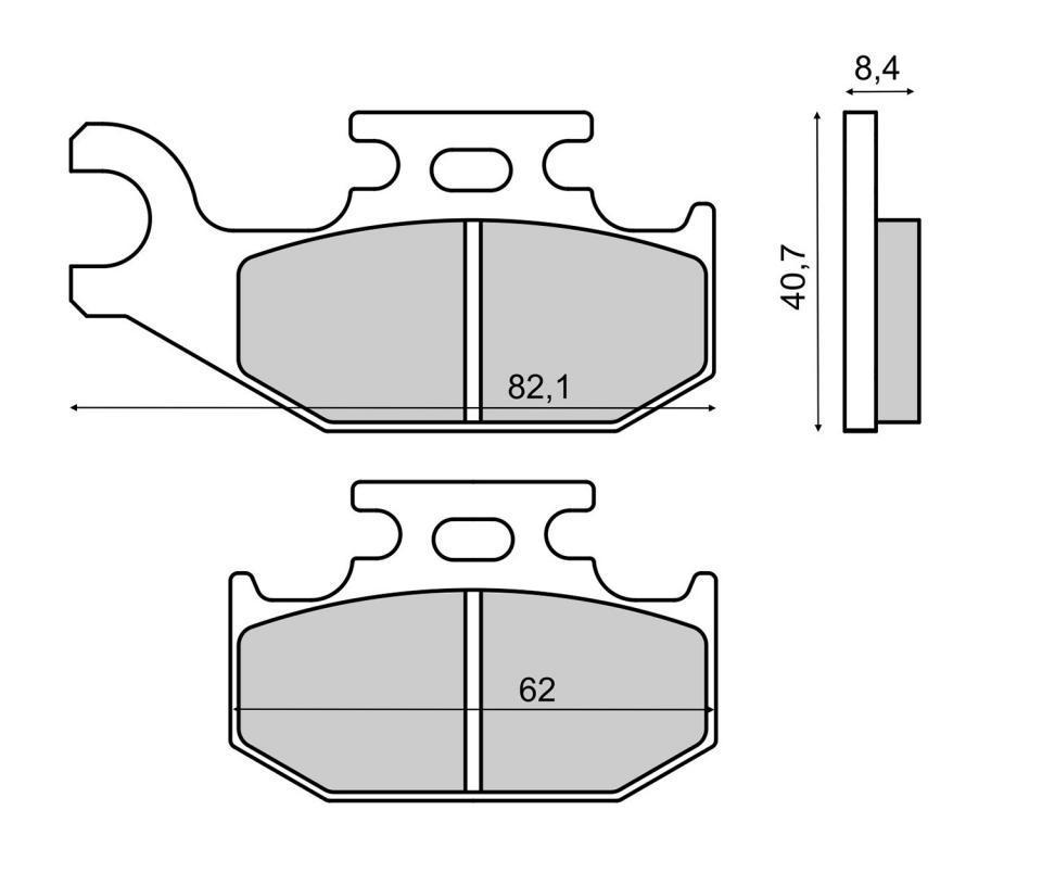 Plaquette de frein RMS pour Quad Suzuki 450 Kingquad 2007 à 2010 AL42A / AV Neuf