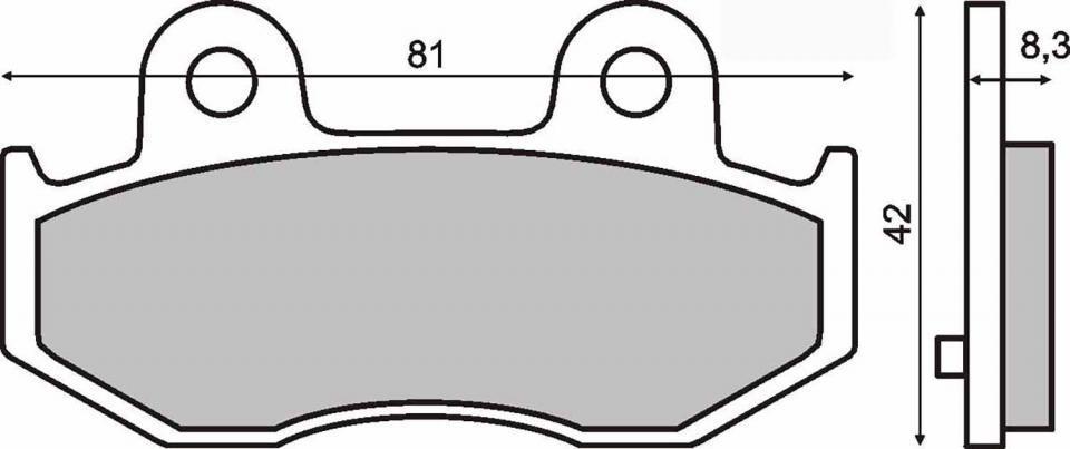 Plaquette de frein RMS pour Scooter Suzuki 400 Burgman 2003 à 2006 BW111/BW112 / AR Neuf