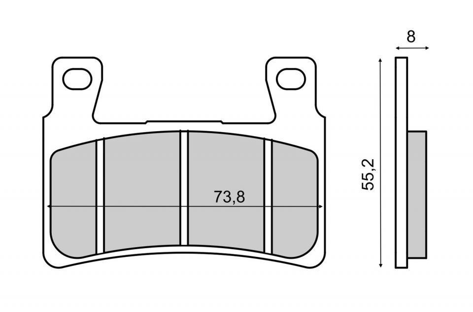 Plaquette de frein RMS pour Moto Honda 900 CBR 2002 à 2003 SC50B / AV Neuf