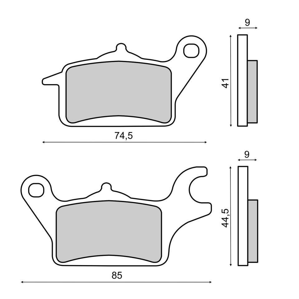 Plaquette de frein RMS pour Scooter Yamaha 150 Tricity 2016 à 2018 AV Neuf