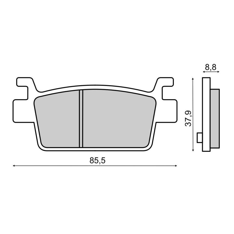 Plaquette de frein RMS pour Scooter Kymco 550 Ak 2017 E10000 / AR Neuf