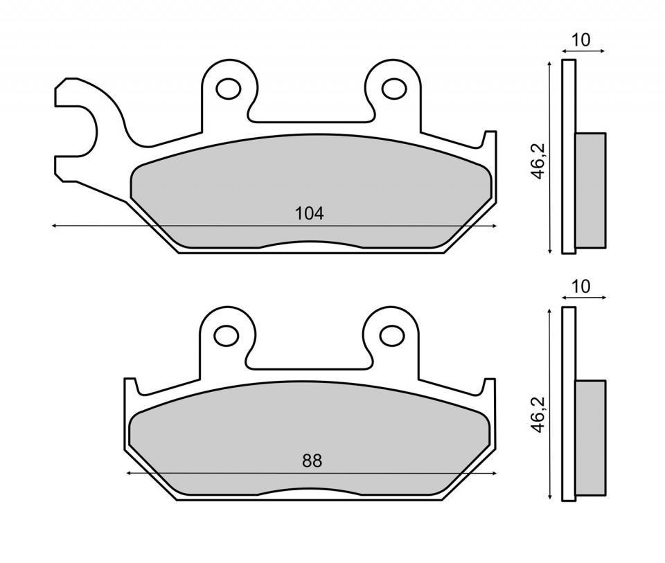 Plaquette de frein RMS pour Moto Yamaha 660 XT 1991 à 1996 3YF/4BW / AV Neuf