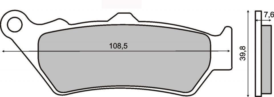 Plaquette de frein RMS pour Moto Husqvarna 650 Tr 2013 à 2014 0H11A/C/D/E/F / AV Neuf