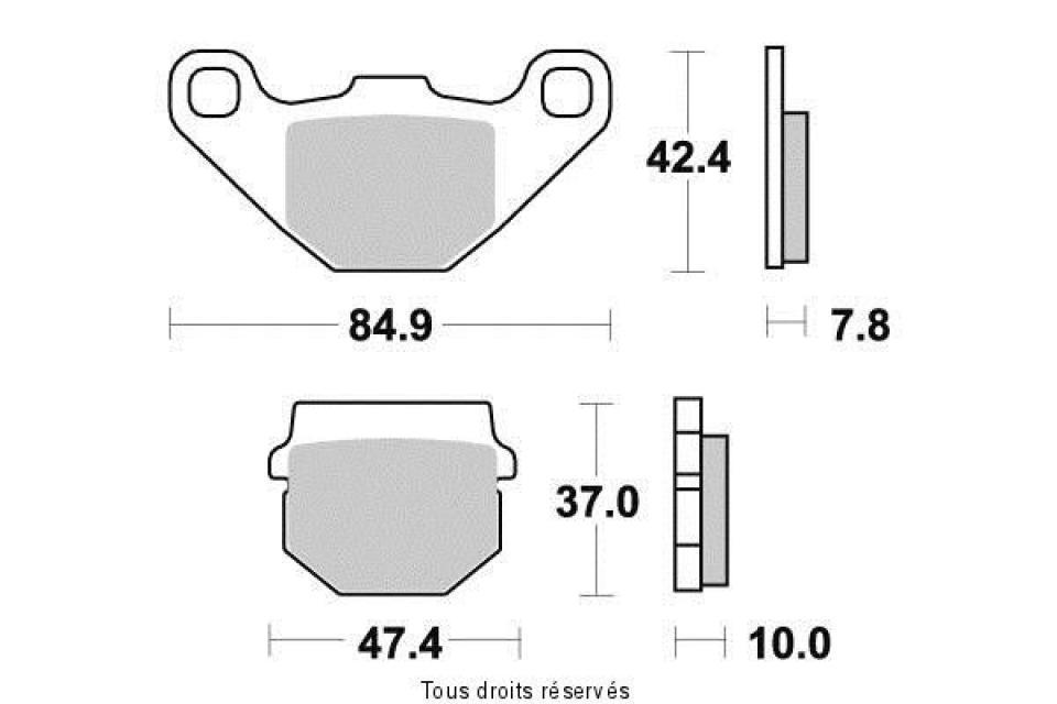 Plaquette de frein Tecnium pour moto Suzuki 80 RM 1990-2001 AR Neuf