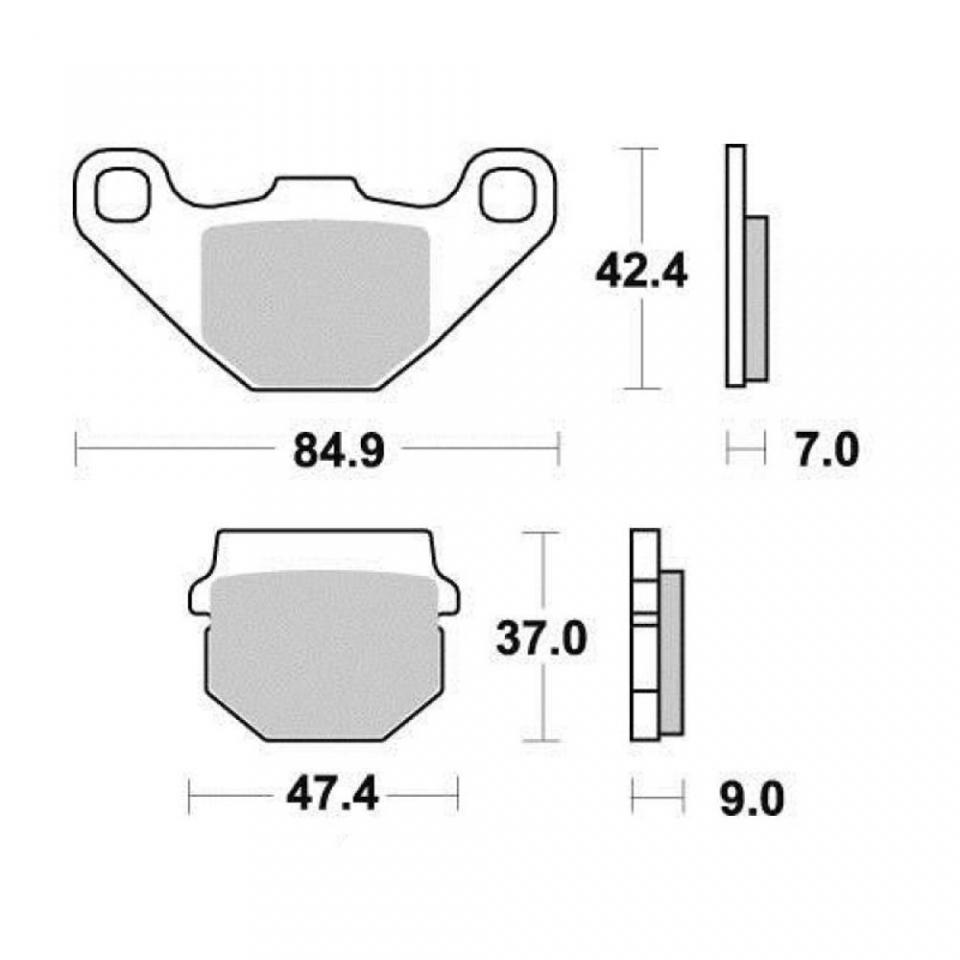 Plaquette de frein Tecnium pour scooter Hyosung 50 Sd/Sb 1999-2004 AV Neuf