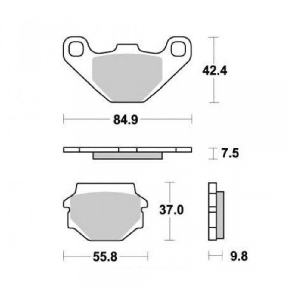 Plaquette de frein Tecnium pour moto Suzuki 50 Zr Sl Shopper 1981-1987 AV Neuf