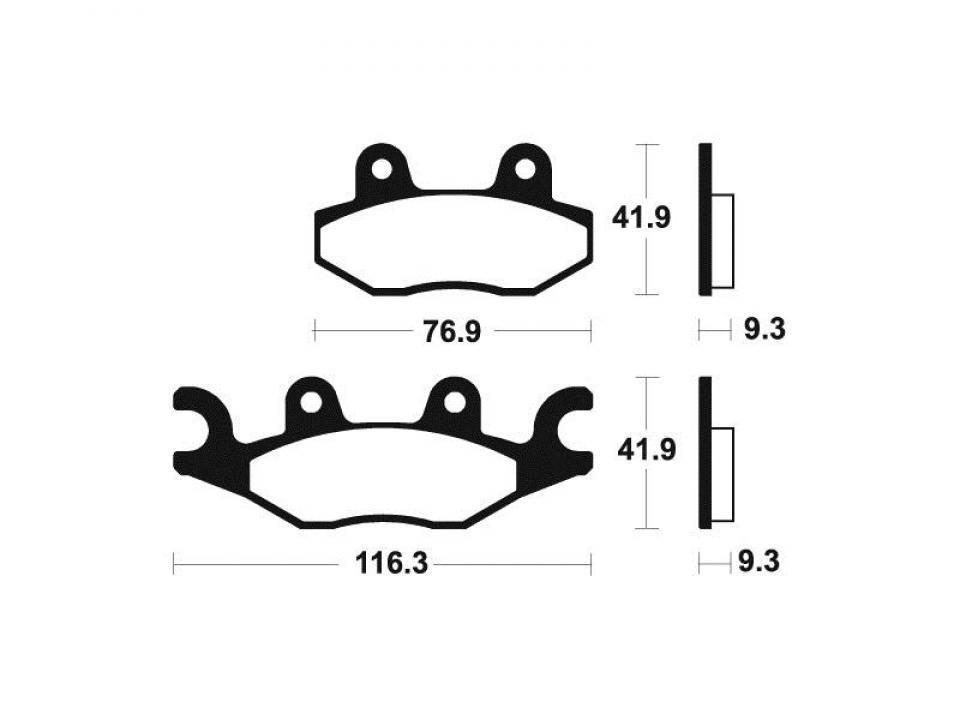 Plaquette de frein Tecnium pour scooter TGB 250 X-motion 2008-2011 ME378 Neuf